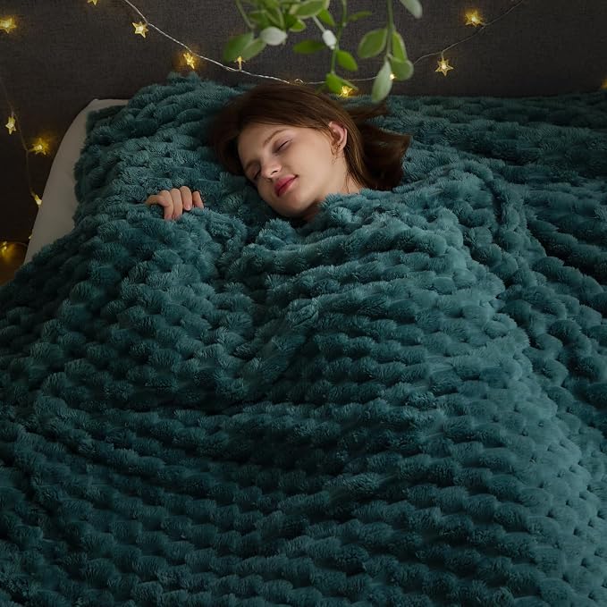 NEWCOSPLAY Super Soft Queen Blanket Light Teal Premium Silky Flannel Fleece 3D by NEWCOSPLAY