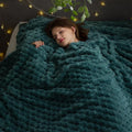 NEWCOSPLAY Super Soft Queen Blanket Light Teal Premium Silky Flannel Fleece 3D by NEWCOSPLAY