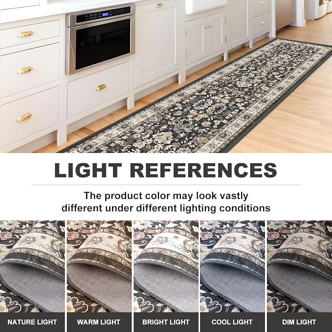 LOKHOM Washable Runner Rug, 2x8 Non Slip Vintage Hallway Runner Rug - Image 5