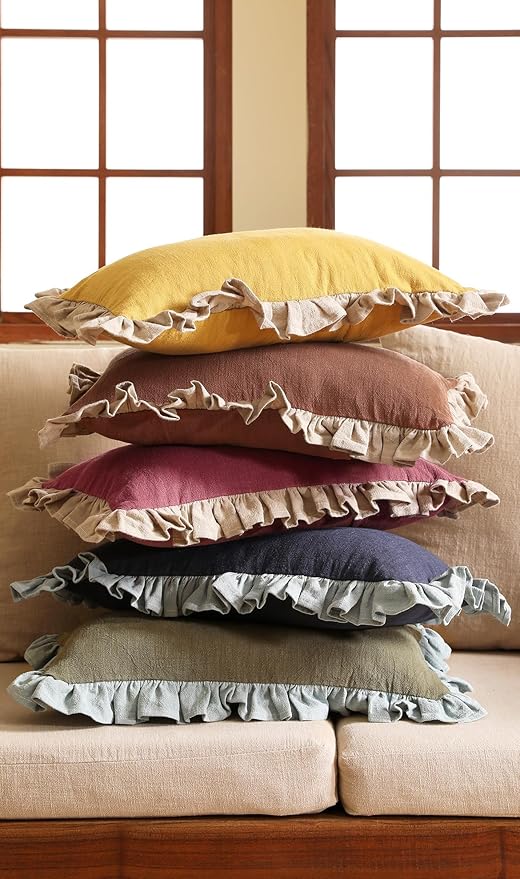 patdrea Rhodo Shabby Chic Decorative Throw Pillow Covers 12x20 Set of 2 - Image 7