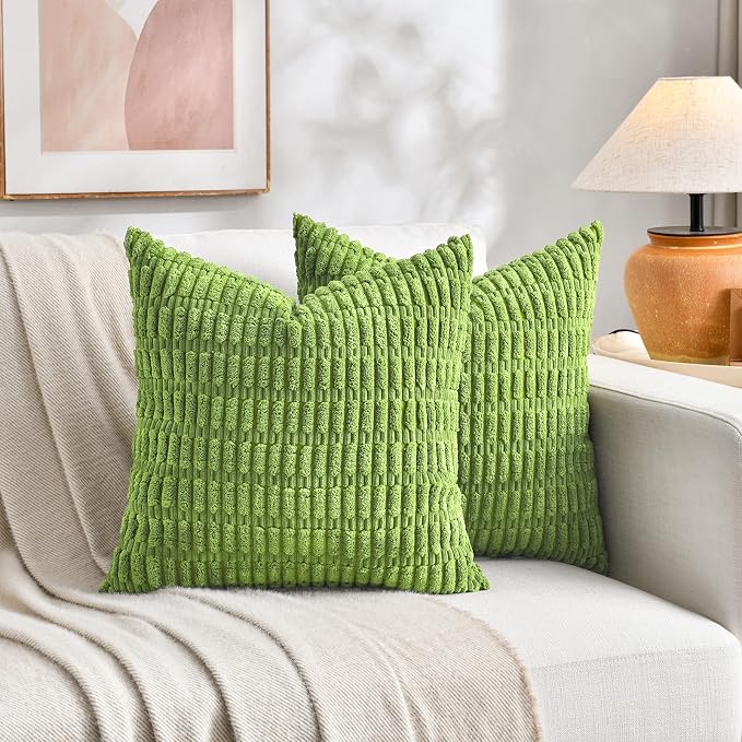 Fancy Homi 4 Packs Boho Lime Green Decorative Throw Pillow Covers 16x16 Inch - Image 5