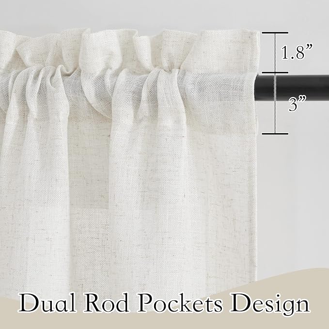 RYB HOME Semi Sheer Valances - Image 2