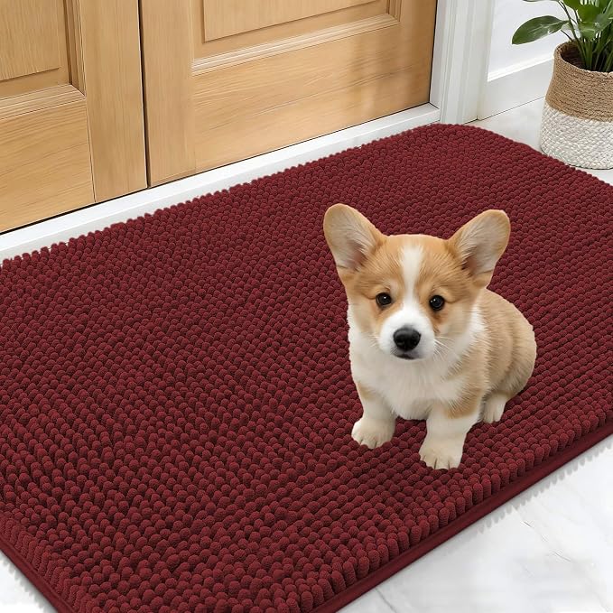 OLANLY Dog Door Mat for Muddy Paws 24x16, Absorbs Moisture and Dirt, Absorbent by OLANLY