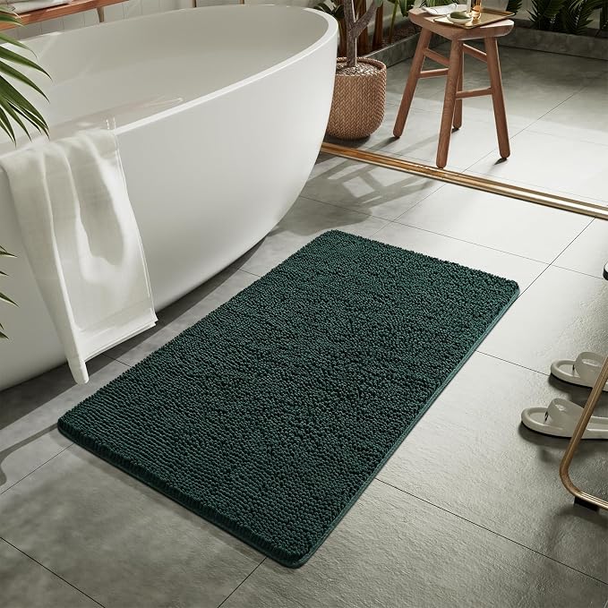 LOCHAS Luxury Bathroom Rug Shaggy Bath Mat 24 x 48 Inch, Washable Non Slip Bath - Image 3