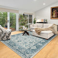 Area Rug 5×7, Large Vintage Boho Rug, Ultra-Soft Low Pile, Non Slip, Stain by DomitapisRug