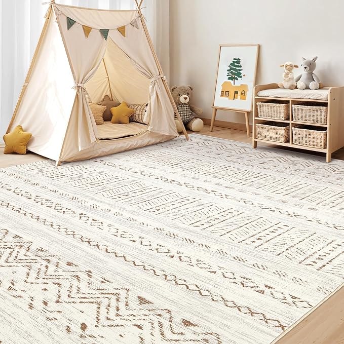 cotiled 7x9 Area Rug Living Room: Washable Boho Rugs - Image 7