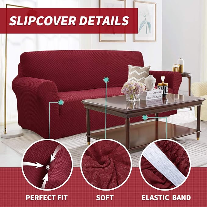 YEMYHOM Couch Cover Latest Jacquard Design High Stretch Sofa Covers - Image 3