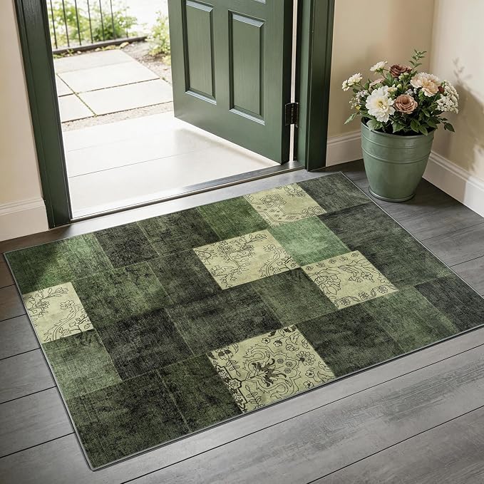 LIANLAM 2x3 Washable Entryway Rug, Non-Slip Indoor Door Mat - Image 2