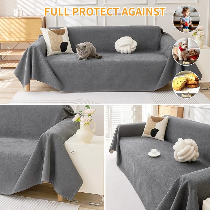 Deep Dream Cat-Scratch Resistant Couch Cover, Waterproof Sofa Cover - Image 5