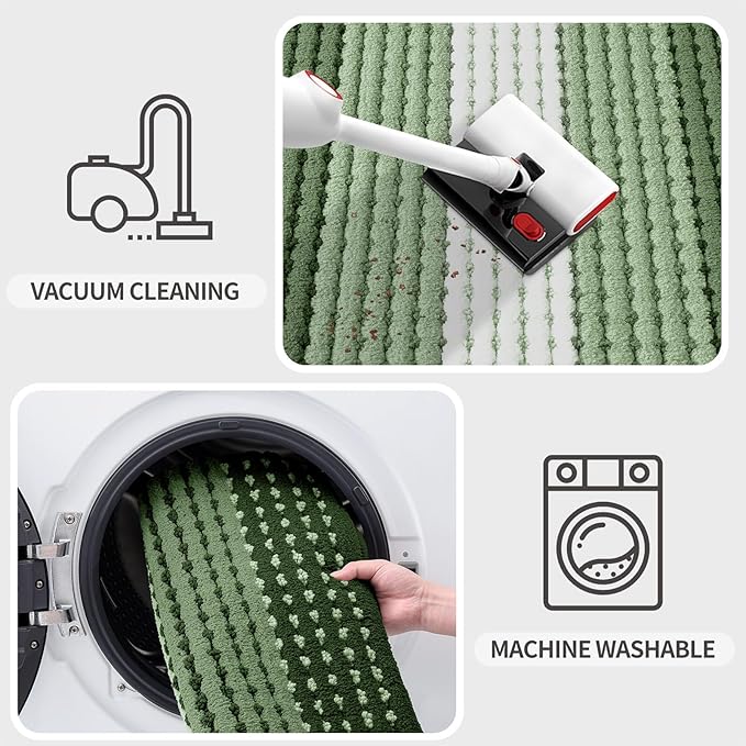 Kitinjoy Indoor Outdoor Door Mat, 59x36 Non-Slip Absorbent Dirt Trapper - Image 5