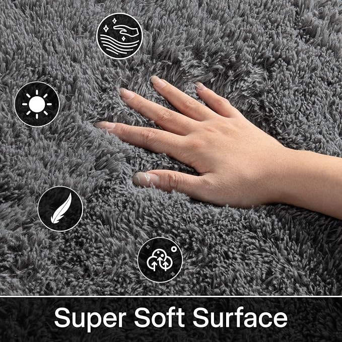 Merelax Soft Modern Indoor Shaggy Area Rug - Image 4
