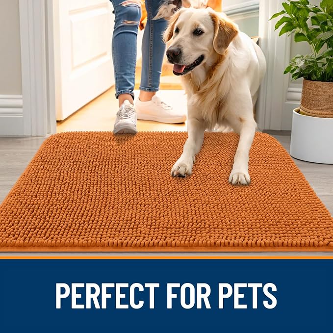 OLANLY Dog Door Mat for Muddy Paws 54x24, Absorbs Moisture and Dirt, Absorbent - Image 6
