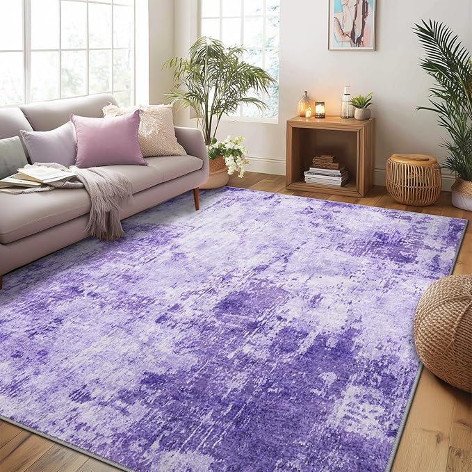 Washable Area Rugs 6'x9' Non-Slip Modern Abstract Soft - Image 7