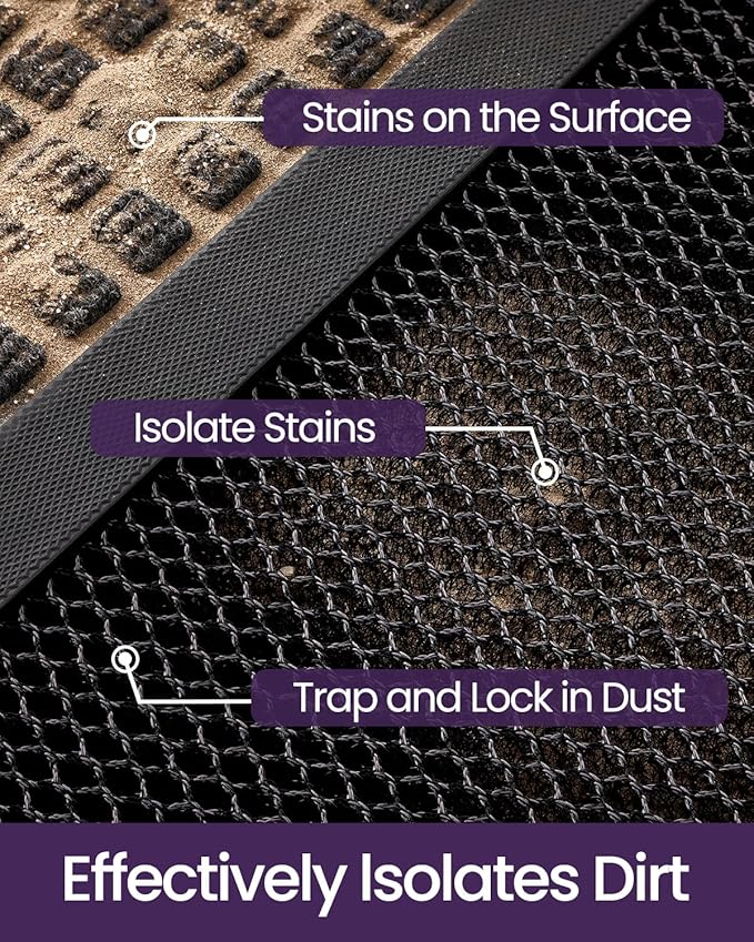 DEXI Front Door Mat Outside Entrance, Welcome Entryway Doormat Dirt Trapper - Image 4