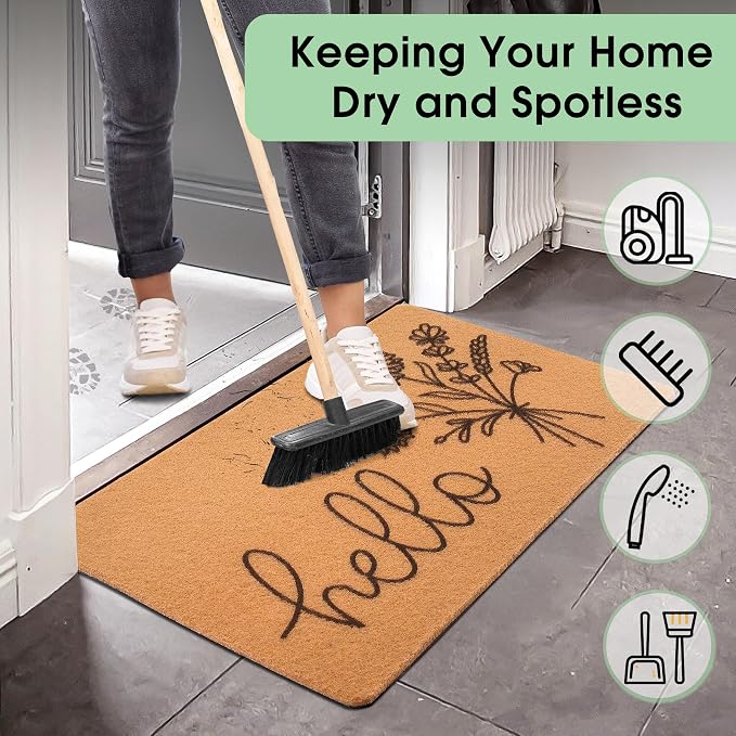 Hello Spring Door Mat for Front Door Welcome Matt Outdoor - Image 6