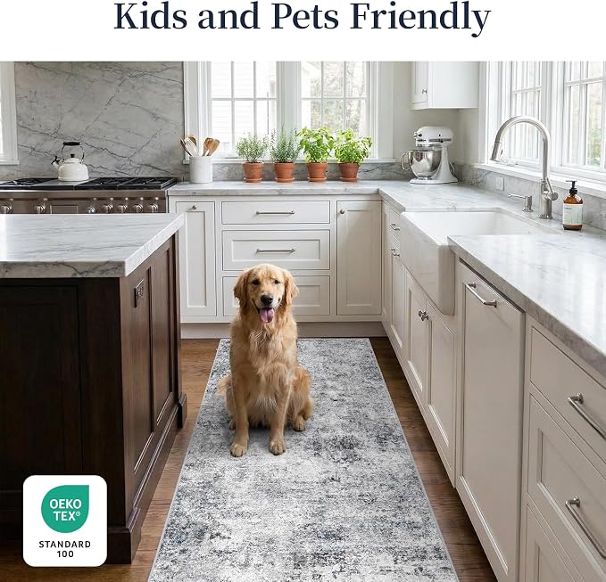 2x4 Area Rug for Entryway: Low Pile Washable Rug - Image 3