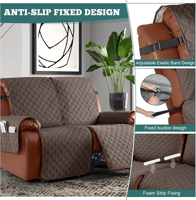 Ruaozz Waterproof Recliner Sofa Covers, 1-Piece Couch Covers - Image 6