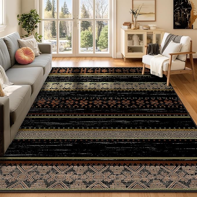 BESTSWEETIE 5x7 Area Rugs for Living Room Washable Moroccan Farmhouse Neutral by BESTSWEETIE