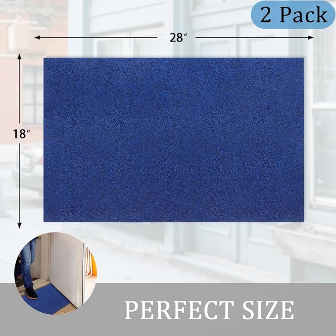 AAZZKANG Set of 2 Outdooor Indoor Utility Multipurpose Mat Non Slip Plain - Image 3