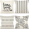 YCOLL Pillow Covers 18x18 Set of 4, Modern Sofa Throw Pillow Cover, Decorative by PillowCoversExpert