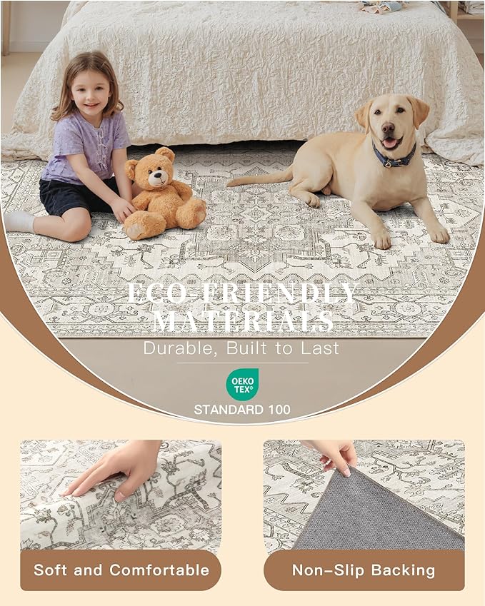 Madane Hallway Runner Rug 2x12, Long Washable Runner Rugs 12ft - Image 5