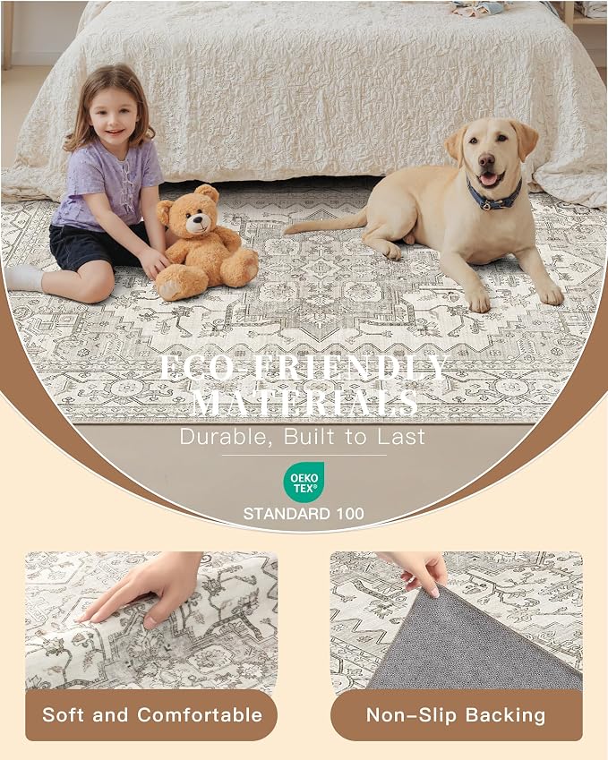 Madane Hallway Runner Rug 4x8 Wide: Washable Thin Runners - Image 5