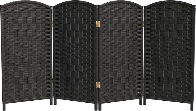 Red Lantern 3 ft. Short Diamond Weave Fiber Folding Screen by RedLantern