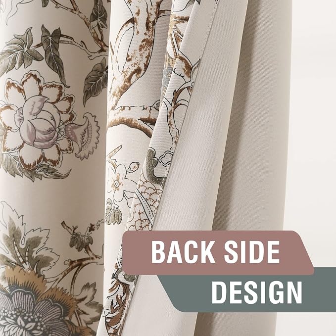 H.VERSAILTEX Blackout Curtains 84 Inch Length 2 Panels Set Floral Print Curtain - Image 6