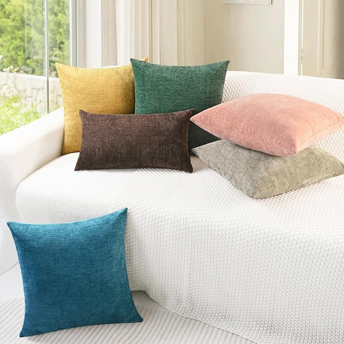 CaliTime Christmas Throw Pillow Covers Decorative 26 X 26 Inches Pack of 2 Cozy - Image 4