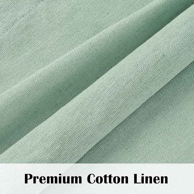 FRAMICS Farmhouse Cotton Linen Curtains - Image 4