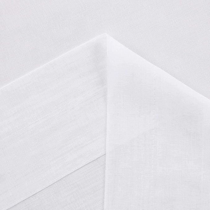 DWCN White Sheer Curtains 84 inches Long 2 Panels Set, Rod Pocket Voile Window - Image 4