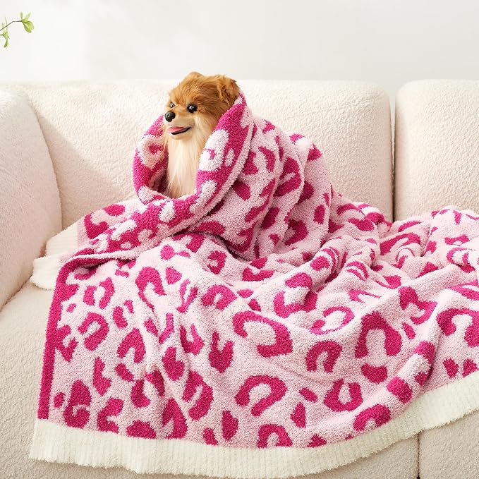 Snuggle Sac Hot Pink Leopard Throw Blanket - Image 7