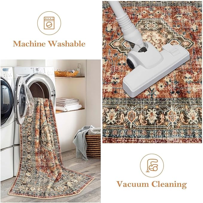 Lahome Oriental Washable Runner Rug Non Slip, 2x7 Rug Runners - Image 5