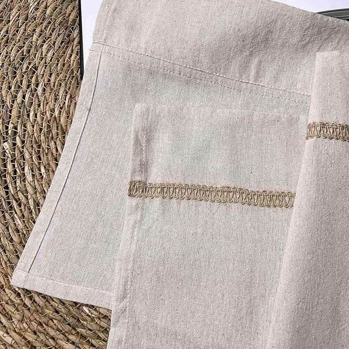 2 Pack Cotton Linen Valance for Windows - Image 5