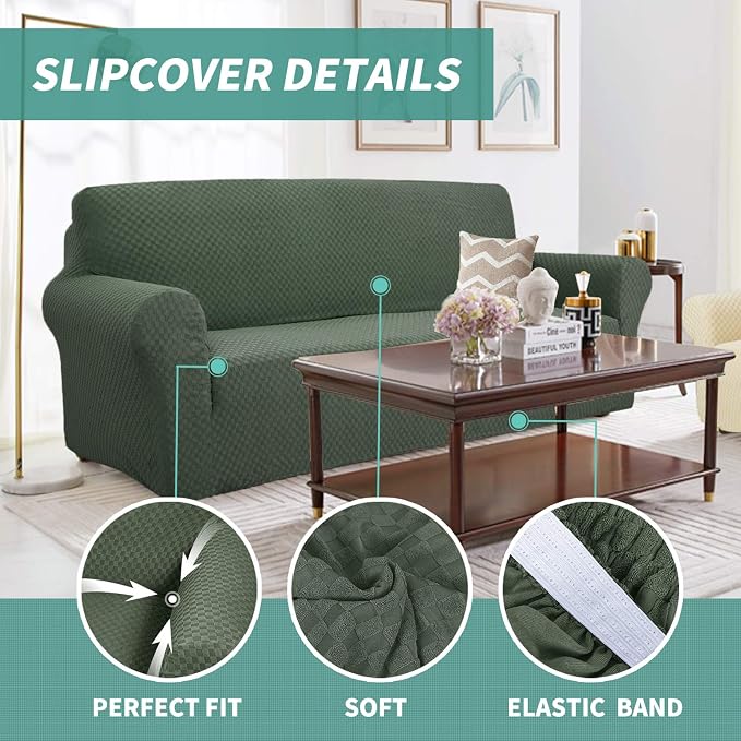 YEMYHOM Couch Cover Latest Jacquard Design High Stretch Sofa Chair Covers - Image 3