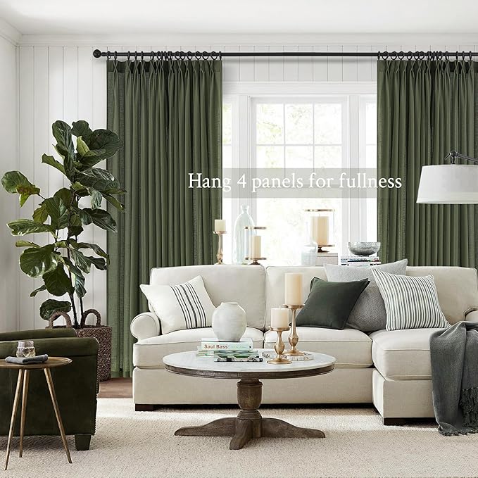 Pinch Pleated 92 Inch Curtains 2 Panels - Image 6