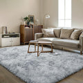 KICHOWUA Thick Area Rug 5x7 Light Grey Fluffy Shag by KICHOWUA