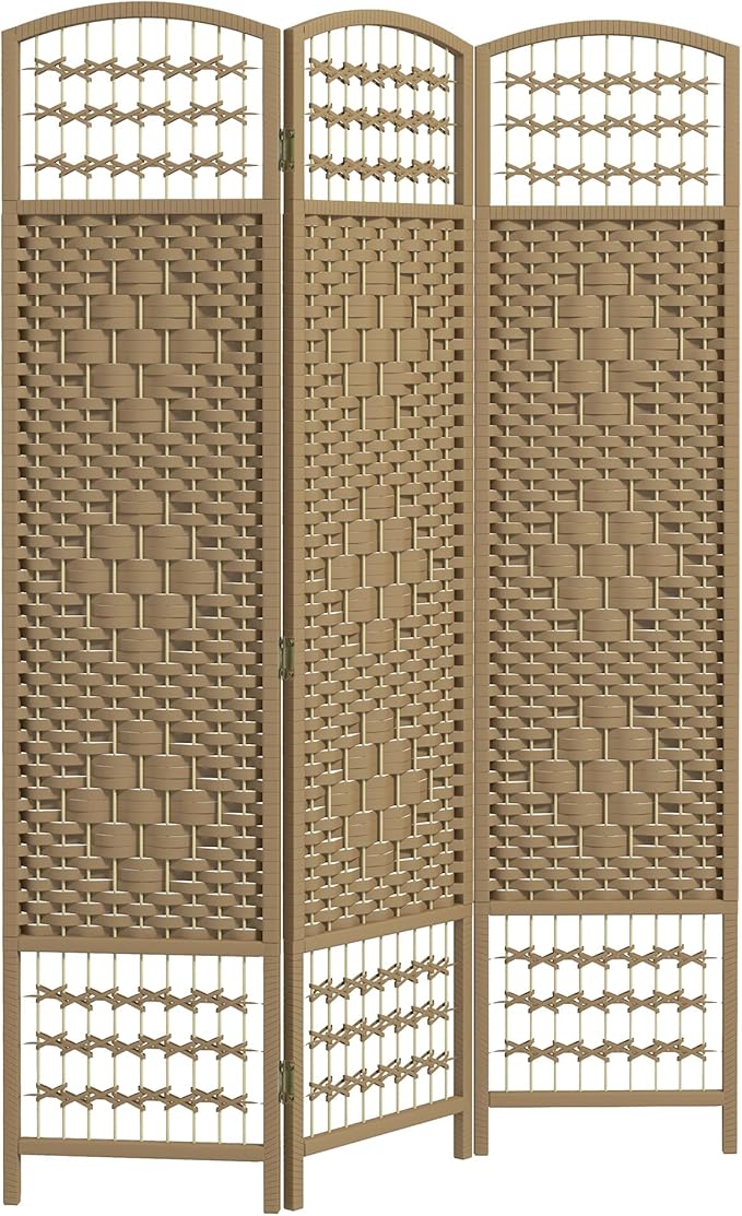 HOMCOM 3 Panel Room Divider, Folding Privacy Screen, 5.6' Room Separator by HOMCOM