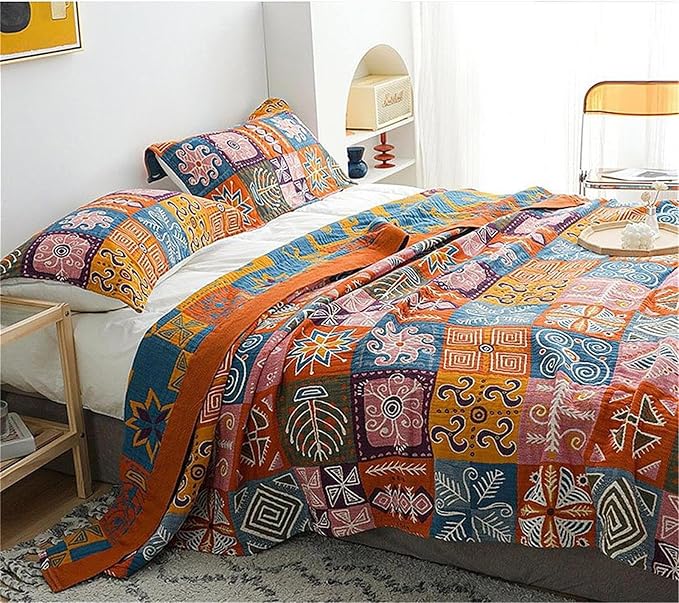 MSGKV Spring Cotton Throw Boho Blanket - Image 3