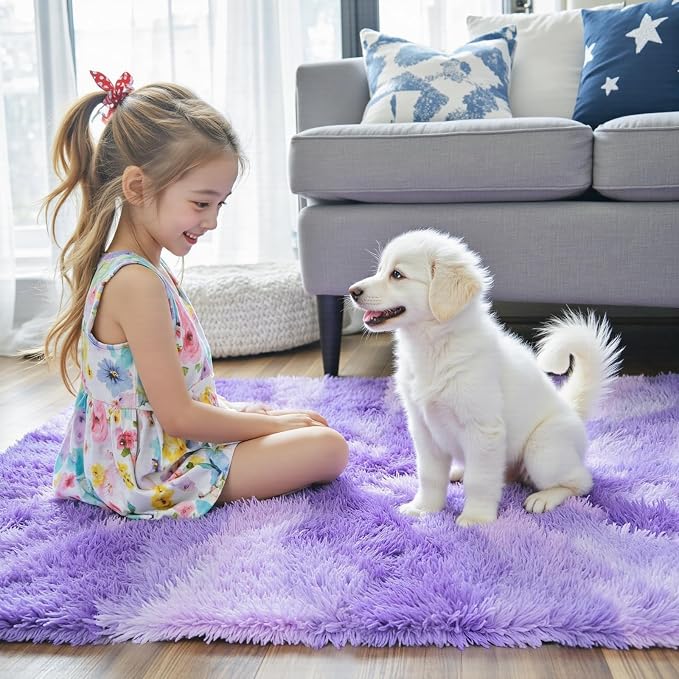 Area Rugs 10x14 Living Room, Shaggy Carpet Soft Plush Furry Bedside Rug Large - Image 8
