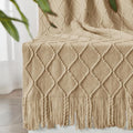inhand Knitted Throw Blanket for Couch and Bed, Soft Living Room Home Decor by inhand