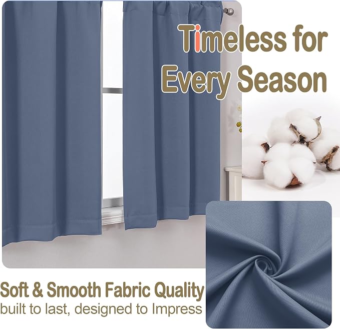 OVZME Demin Blue Blackout Curtains - Image 7