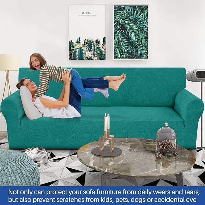 YEMYHOM Couch Cover Latest Jacquard Design High Stretch Extra Large Sofa Covers - Image 2