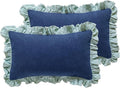patdrea Shabby Chic Blue Decorative Throw Pillow Covers 12x20 Set of 2 by patdrea