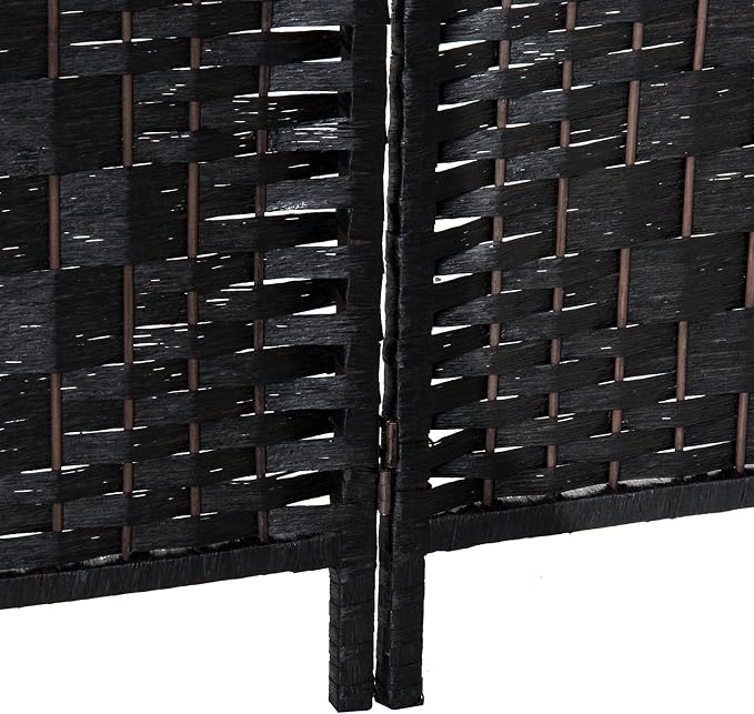 HOMCOM Room Divider 4 Panel, 6FT Tall Folding Privacy Screen, Freestanding - Image 9