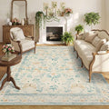 Rugxara Floral Rug for Living Room Bedroom, 5x7 Washable Rug, Large Non Slip by Rugxara
