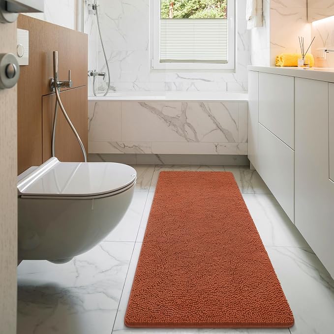 LOCHAS Luxury Bathroom Rug Shaggy Bath Mat 24 x 60 Inch, Washable Non Slip Bath - Image 7