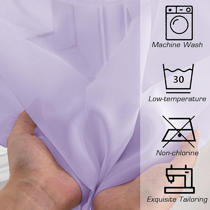 OWENIE Sheer Curtains 84 inches Long - Image 5