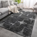 Meralax Gray Rugs for Living Room Bedroom, 5x8 Feet Soft Fluffy Gray Shaggy by Merelax