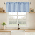 OVZME Valance for Windows, Light Filtering Faux Linen Textured Small Kitchen by OVZME